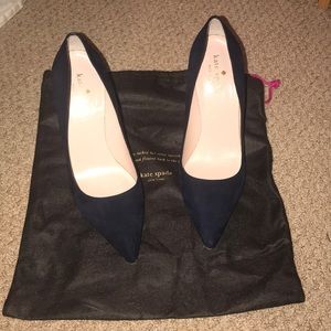 Kate spade blue suede heels